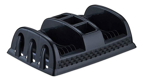 Escorredor De Pratos Compacto 33,7cm Rattan Plástico Preto