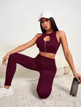 Comprar Conjunto Leggings Push Up + Top Importado Shein Gym