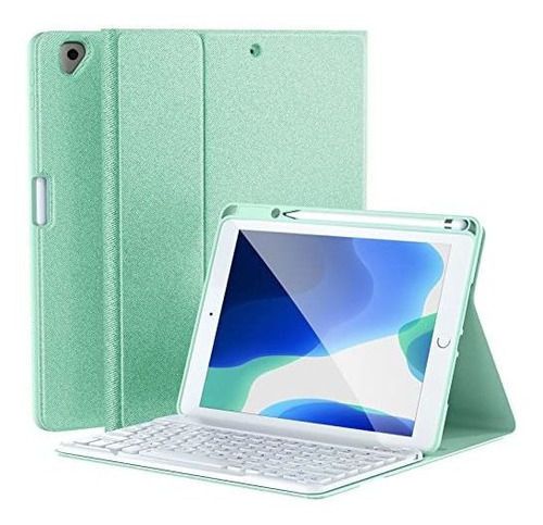 Funda Con Teclado iPad Air 3 10.5/iPad 9/8/7gen10.2 Verde