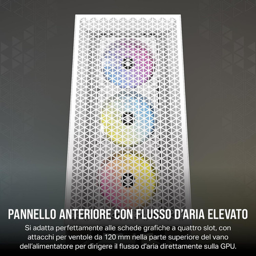 Case Corsair 3000d Rgb Airflow White Icue Vidrio Templado
