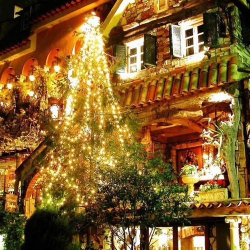 Erchen Solar Powered Led String Lights With Backup Batt...