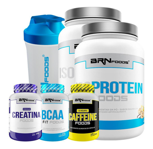 Kit 2 Whey Protein Iso Protein 900gr Foods+ Cafeína 100g