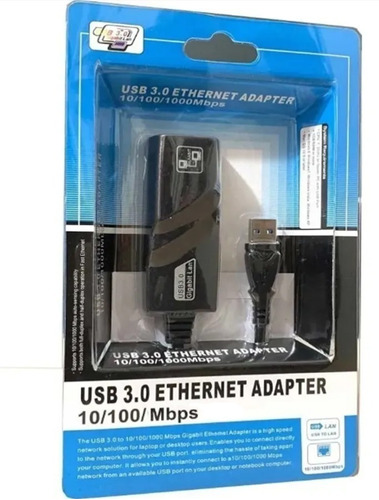 Imagen 1 de 4 de Adaptador Usb 3.0 - Lan Ethernet Gigabit