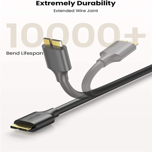 Imagen 3 de 6 de Cable Usb A Micro Usb 3.0 Ugreen Para Disco Duro Externo .5m