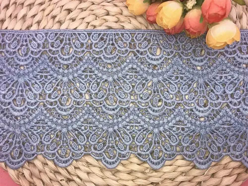 Cinta De Encaje Bordado Con Corona - 1.8 M Largo, 9 Cm Ancho, Para Manualidades, Vestidos Y Decoración