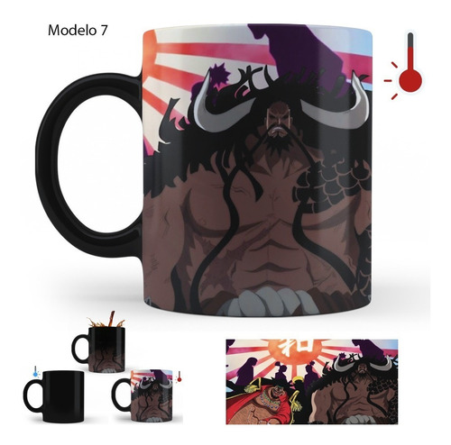 Imagen 8 de 8 de One Piece Luffy Arco De Wano Taza Mágica