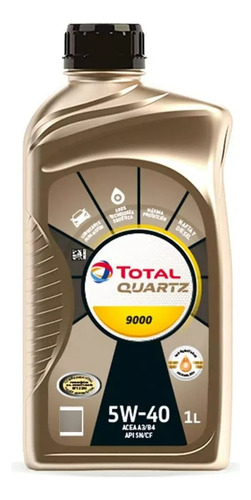 Aceite Total Quartz 9000 5w40 Nafta Diesel Sintetico X 1 L