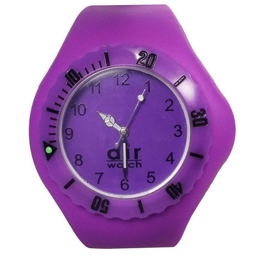 Relógio Pulso Air Watch Pulseira Silicone Roxo Esc M5
