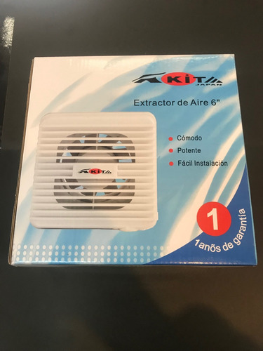 Imagen 2 de 5 de Extractor De Baño O Cocina Para Ducto O Pared De 15 Cm Akita