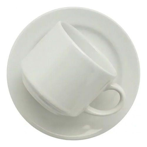 Set X6 Taza De Té Con Plato Biona Donna De Cerámica Kuchen Color Blanco