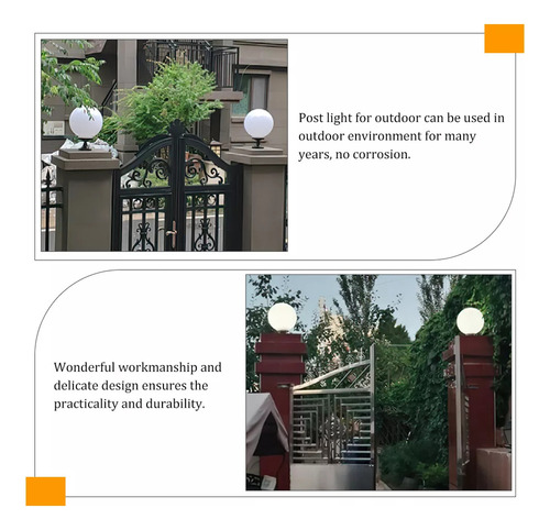 Farol De Pilar Para Exteriores, Lámpara De Jardín Con Forma