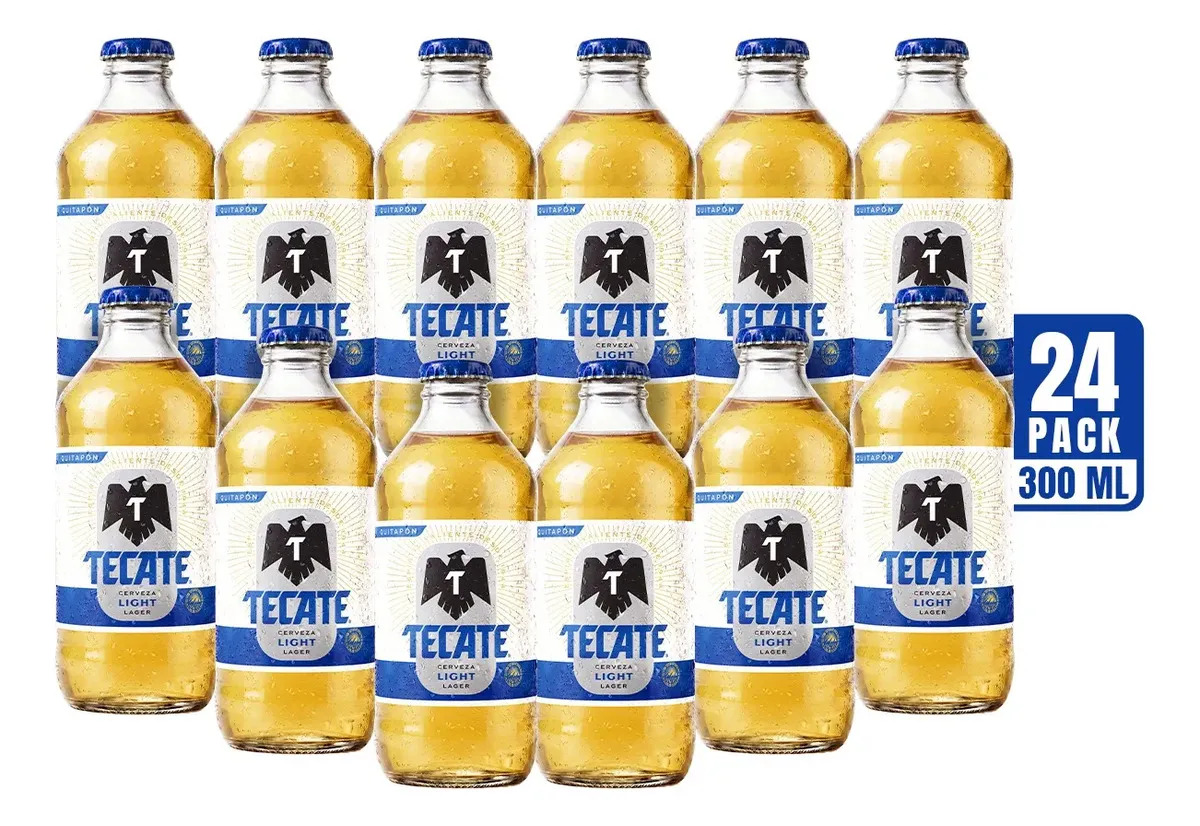 Cerveza Tecate Light Quitapon 24 Botellas De 300ml