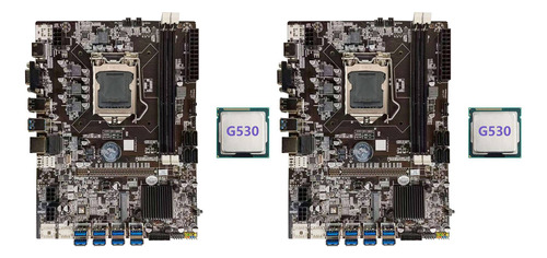 2 Placas Base Mineras B75 Bct+cpu G530 Lga1155 8 X Pcie Usb