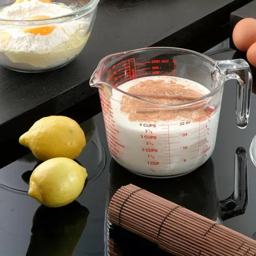 Copo Jarra Vidro Medidor Dosador Receitas Graduado 500ml