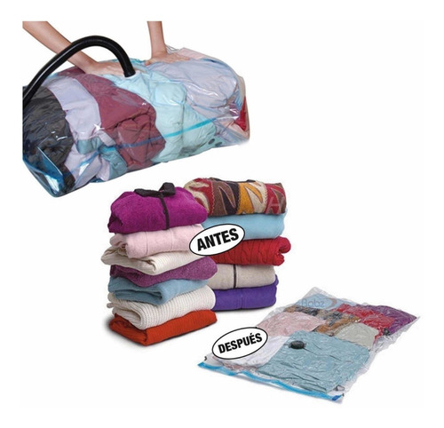 Pack 12 Bolsas Al Vacio Comprimir Ropa Ahorra Espacio