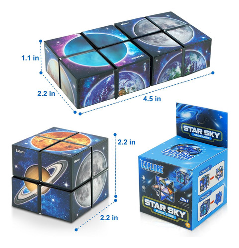 Star Cube Magic Cube Set, 2 En 1 Yoshimoto Cube Para Niños Y