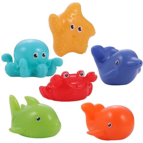 Juguetes De Baño De Animales Marinos, Conjunto De 6 Ju...