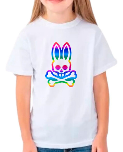 Franela Niños Unisex Diseño Bunny Colores Arcoiris