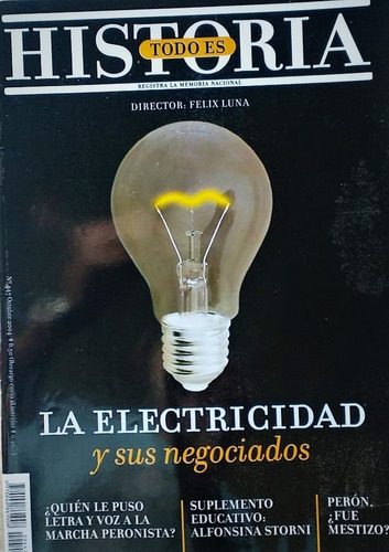 Revista Todo Es Historia N447 La Electricidad Sus Negociados