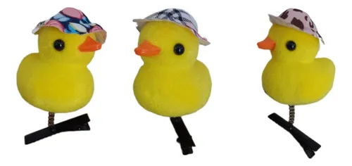 Set X 3 Patitos Kawaii Con Accesorios Cuak Moda Infantil