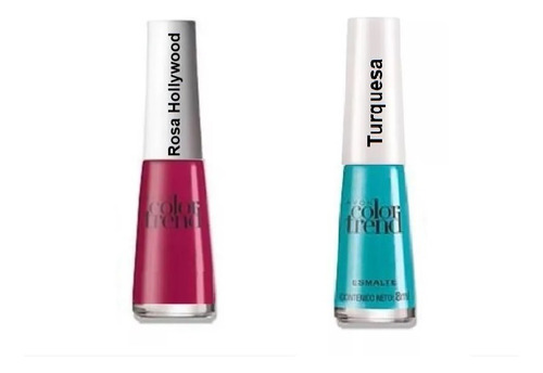 Turquesa + Rosa Hollywood Para Uñas Avon Color Trend Setx 2 