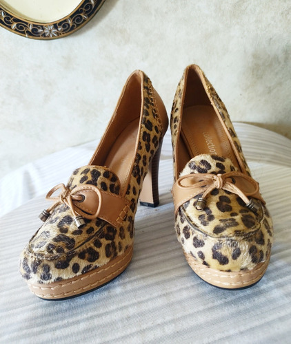 Zapato Taco Talla 38 Animal Print 