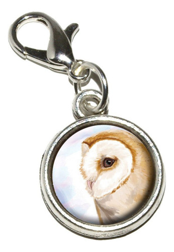 Grafico Ma Lechuza Pajaro Wildlife Antiqued Pulsera Colgante