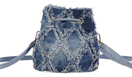 Diamond Lattice Cross-body Bucket Bag Shoulder Bag