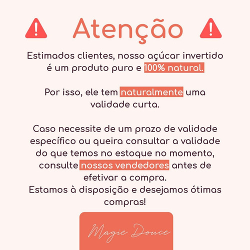 Açúcar Invertido 5l - Magie Douce