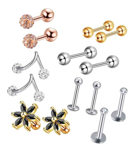 Set Stud Amante De Material Acero Inoxidable Para Amigo