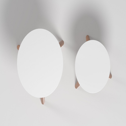 Mesa Dupla Clássica Sala Moderna Linda Off White Branco
