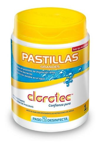 Pastillas Cloro Grandes 200 Grs X 1 Kg Clorotec