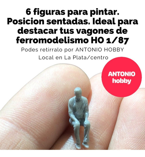 6 Personajes Sentados Ho 1/87 Para Vagones Ferromodelismo