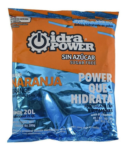 Idrapower de 200g sin azucar para 20lts