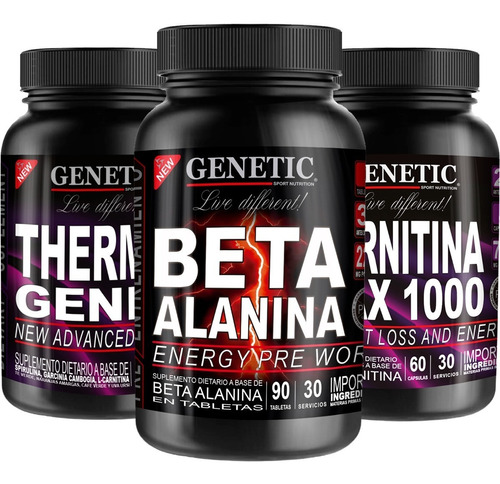 Pre Work Beta Alanina Quemador Thermogenic Carnitina Genetic