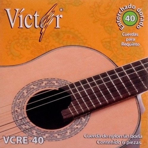 Cuerdas De Nylon Sin Borla Victor Para Requinto Vcre-40