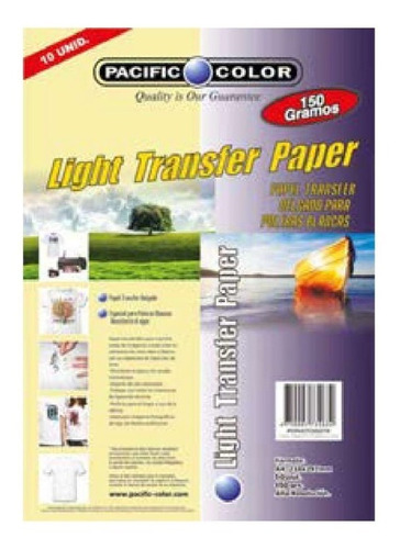 Papel Transfer Telas Claras A4 X 10 Hojas 03-pcphoto150tr