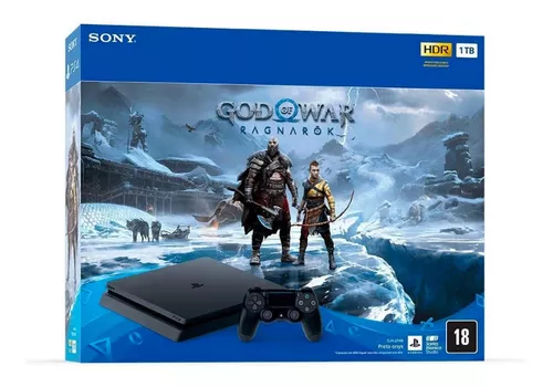 Playstation 4 Slim 1tb - Jogos Gow Ragnarok + Horizon - Ps4