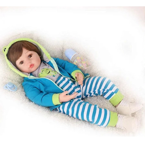 Boneca Bebê Reborn Laura Baby Bryan 100% Vinil - Shiny Toys
