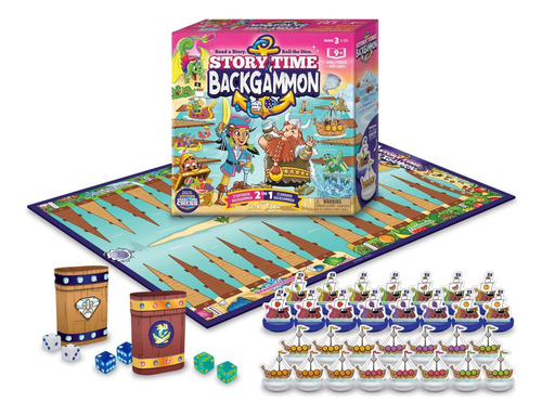 Story Time Backgammon Set Para Principiantes, Juego Educativ