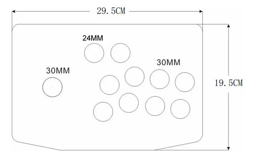 Funda De Panel Acrílico Arcade Joystick Para Arcade Game Mac