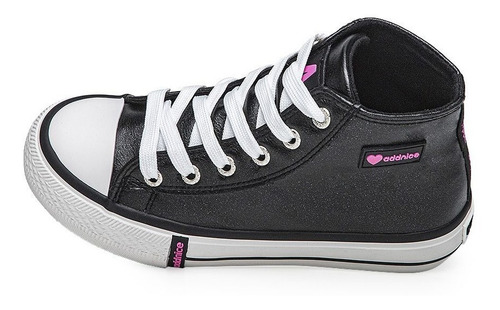 Imagen 7 de 10 de Zapatilla Addnice Vulcan Metallic 2 Negro Con Bolso 2325