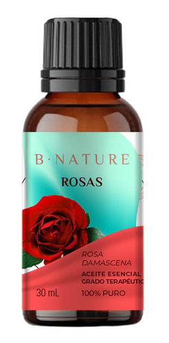 Aceite Esencial De Rosas Puro 100% 30 Ml Bnature