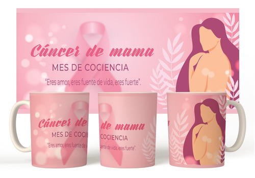 Taza Contra El Cancer De Mama Modelo 9