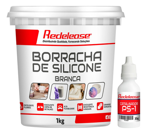 Borracha De Silicone Para Moldes, *1,030 Kg* Com Catalisador