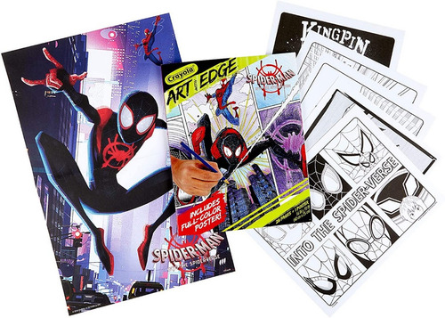 Libro De Colorear Spider-man Marvel Miles Morales Con Poster | MercadoLibre