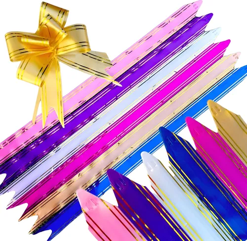 comprar Pack 100 Cintas De Regalo Mágica Lazo 3x46cm Colores Surtido