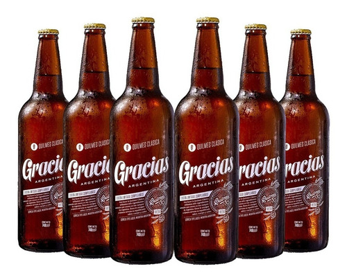 Imagen 1 de 10 de Quilmes Gracias . Cerveza . 740ml X6 - Tomate Algo® -