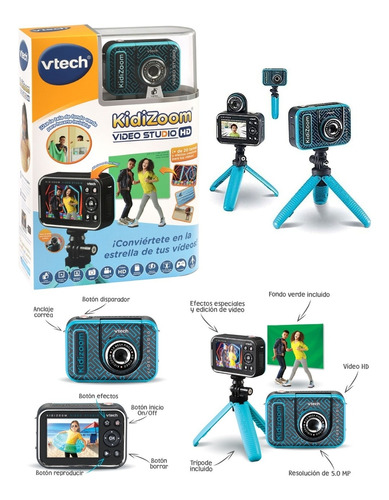 Set De Video Studio Hd Cámara C/ Tripode P/ Niños Recargable