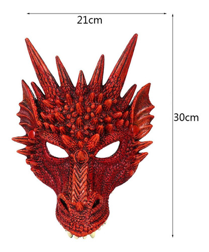 Máscara De Dragão Com Capa De Cabeça Inteira Para Cosplay Pr